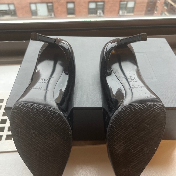 Saint Laurent Patent Leather Black Zoe Pumps - NEW - Picture 2 of 5